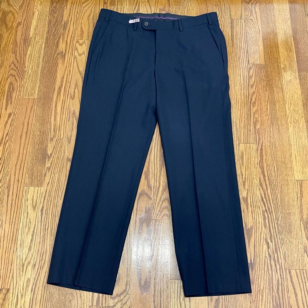 Hiltl COMO Navy Blue Flat front Dress Pants. Size 34.
